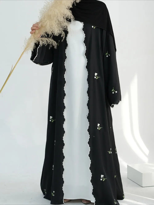 Eid Muslim Abaya for Women Embroidery Cardigan Dresses Abayas Ramadan