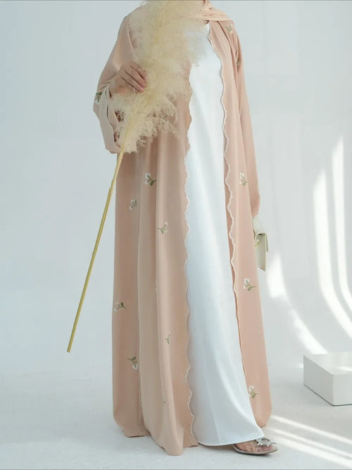 Eid Muslim Abaya for Women Embroidery Cardigan Dresses Abayas Ramadan